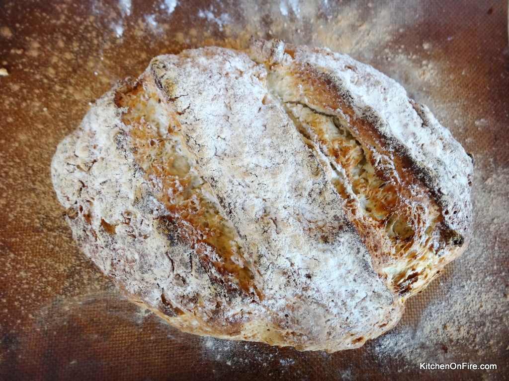 a close up of a piece of bread