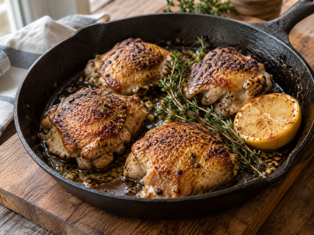 Quick-Seared Chicken Thighs