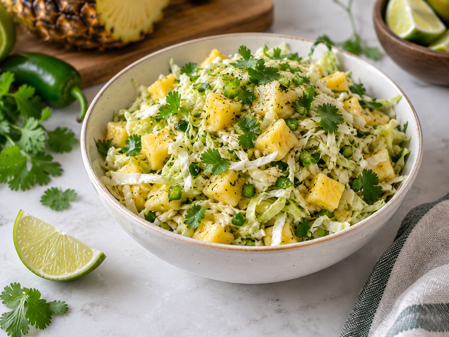 Tropical Cabbage and Pineapple Salsa