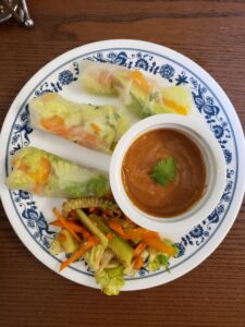 a plate of food on a table
