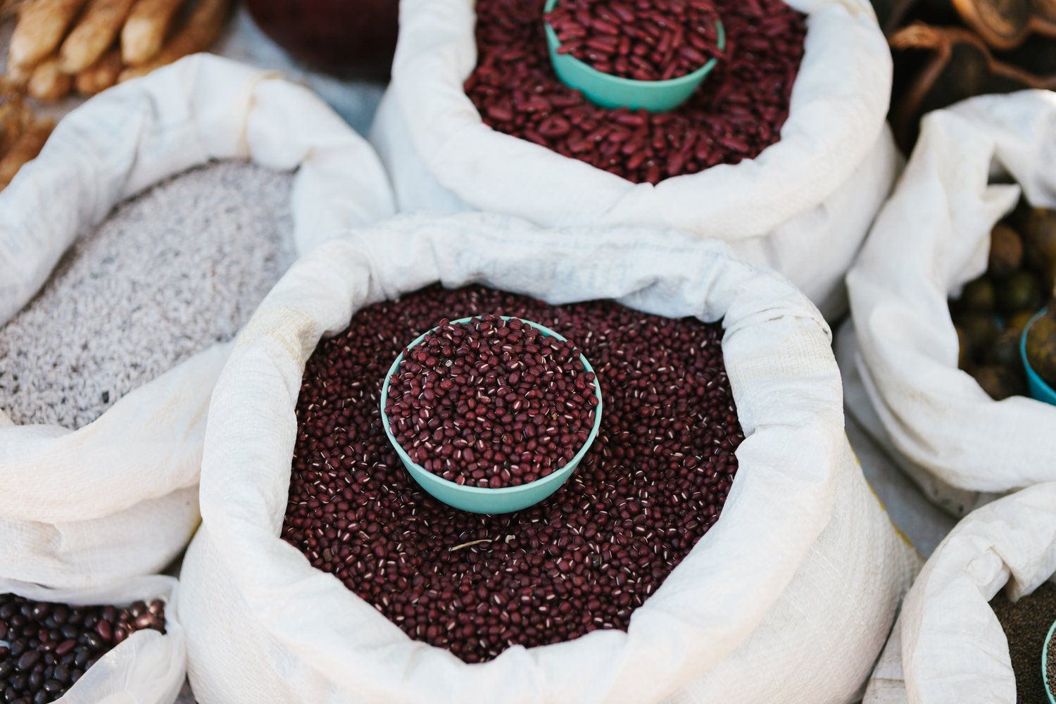 a bag of grains