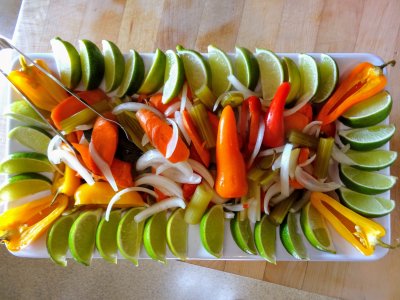 a banana and oranges on a table