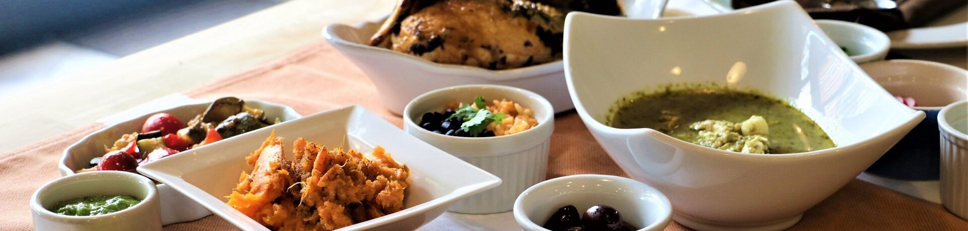 a bowl of food on a table